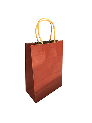 Pack 12 bolsa regalo mediana 15x21x8 kraft burdeo feco
