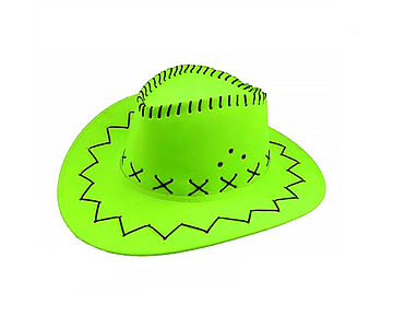 Sombrero vaquero fluor verde feco/m3-10