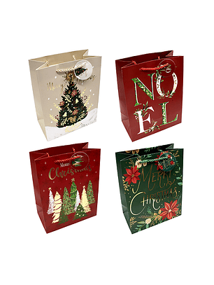Bolsa regalo jumbo 30x40 navidad merry christmas feco