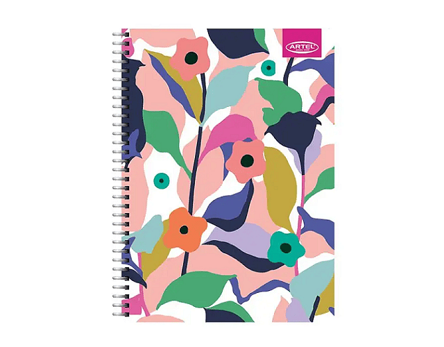 Cuaderno triple carta mat 7mm 150hj floral artel/m3-10