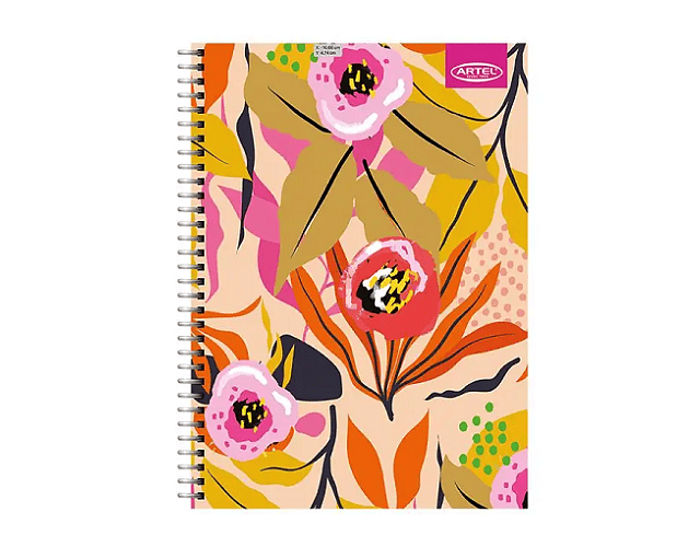 Cuaderno triple carta mat 7mm 150hj floral artel/m3-10