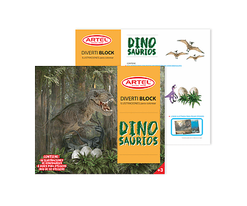 Divertiblock dinosaurios para colorear artel/m3-10