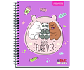 Cuaderno universitario 7mm 100hj tapa dura we bare bears proarte/m3-10