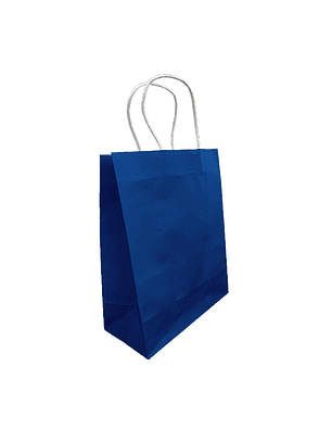 Pack 12 bolsa regalo 22x27x11 kraft azul feco