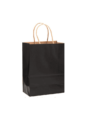Pack 12 bolsa regalo 22x27x11 kraft negro feco-m1
