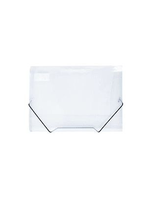 Carpeta oficio transprente c/elastico y acoclip adix