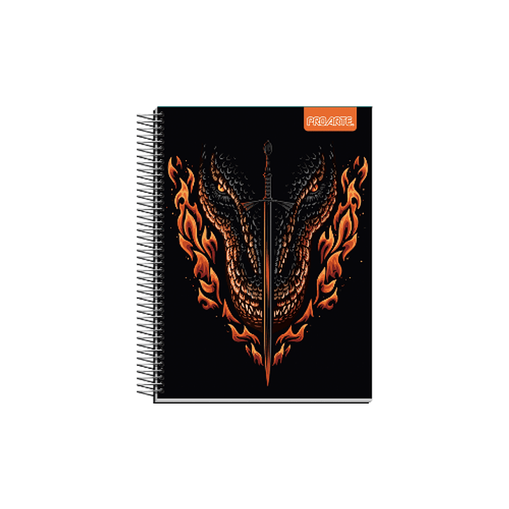 Cuaderno cuarta 17x21cm mat 7mm 150hjs of dragons proarte 3