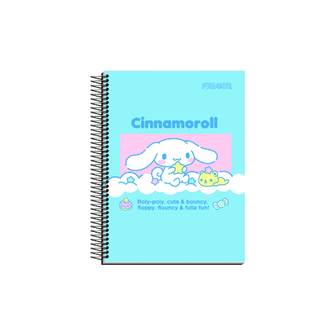 Cuaderno cuarta 17x21cm mat 7mm 150hjs cinnamoroll proarte 1