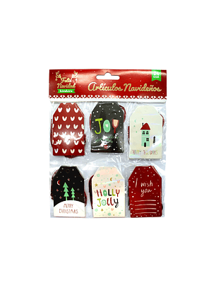 Set 24 tags navidad feco