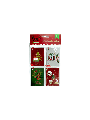 Set 8 pcs tags navidad feco