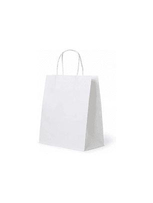 Pack 12 bolsa regalo 21x27x11 kraft blanco feco