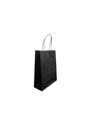 Pack 12 bolsa regalo mediana 15x21x8 kraft negro feco
