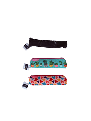 Estuche escolar slim mujer 3 diseños lavoro