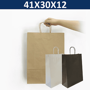 Bolsa Papel Kraft - 30 x 41 x 12 cms.