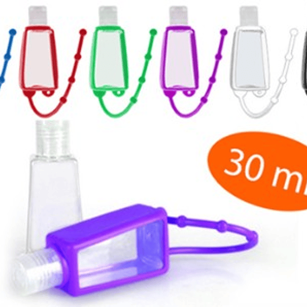 Envase con Alcohol gel Transportable Hanger 1