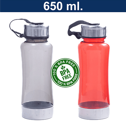 Botella Deportiva Plástica Acero Inoxidable 1