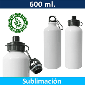 Botella Sublimable Aluminio 600 ml
