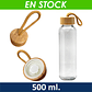 Botella Vidrio con tapa Bamboo 500 ml - Miniatura 1