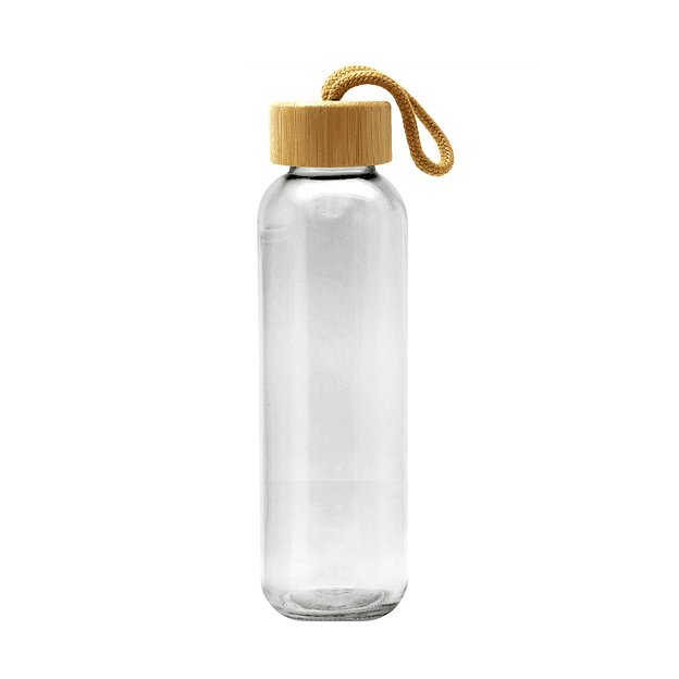 Botella Vidrio con tapa Bamboo 500 ml 4