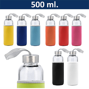 Botella Vidrio con funda 500 ml