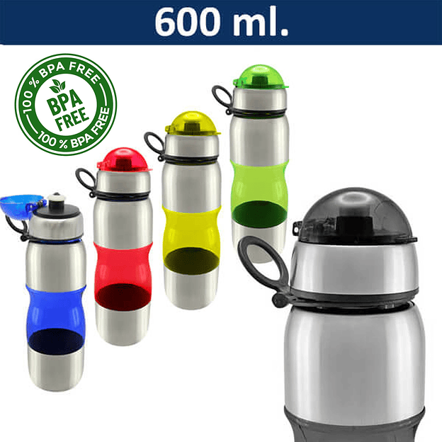 Caramayola Deportiva Acero Inoxidable 600 ml 1