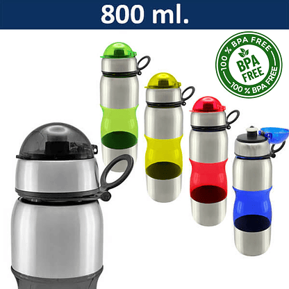 Caramayola Deportiva Acero Inoxidable 800 ml 1