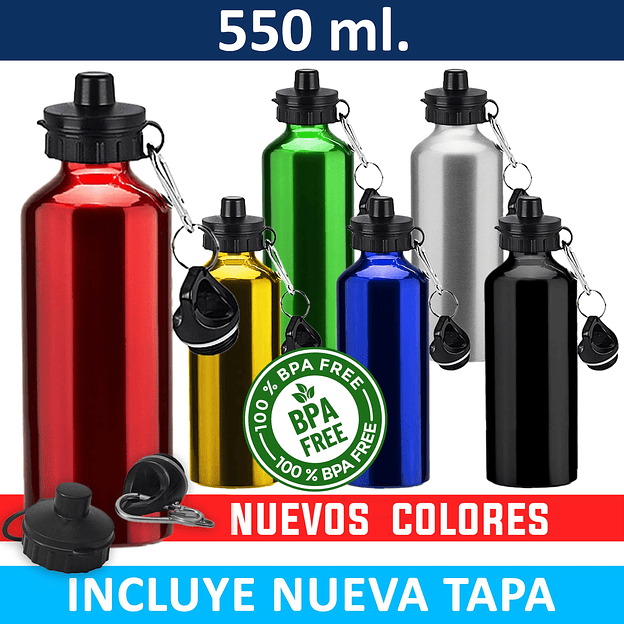 Botella Deportiva Aluminio 550 ml 1