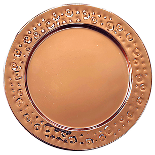 Set De 2 Posavasos Encobrizados Martillado