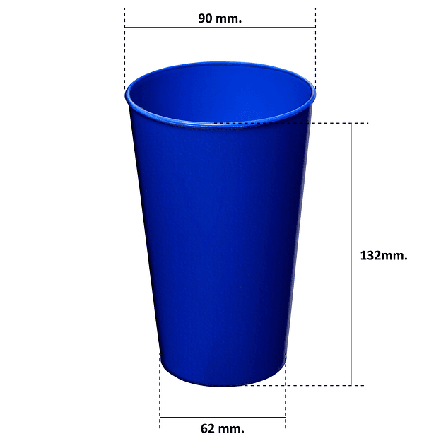 Vaso Plástico Reutilizable Empavonado 500 ml 2