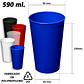 Vaso Plástico Reutilizable Liso 590 ml - Miniatura 1