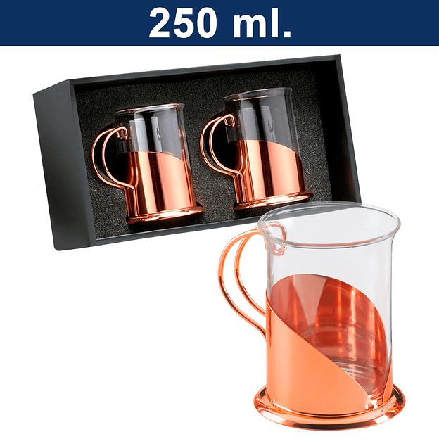 Set de 2 tazas para café encobrizadas 1