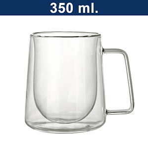 Vaso de vidrio doble pared 350 ml
