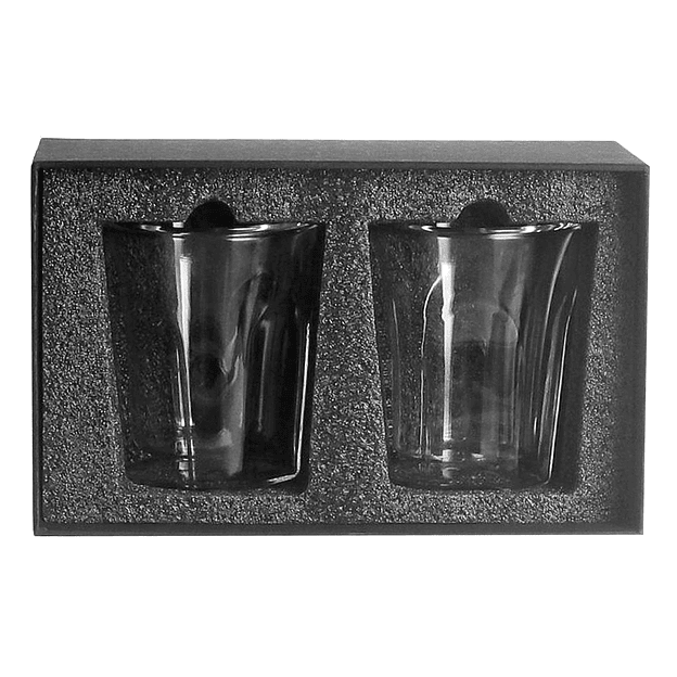 Set de 2 vasos de vidrio doble pared 230 ml 3