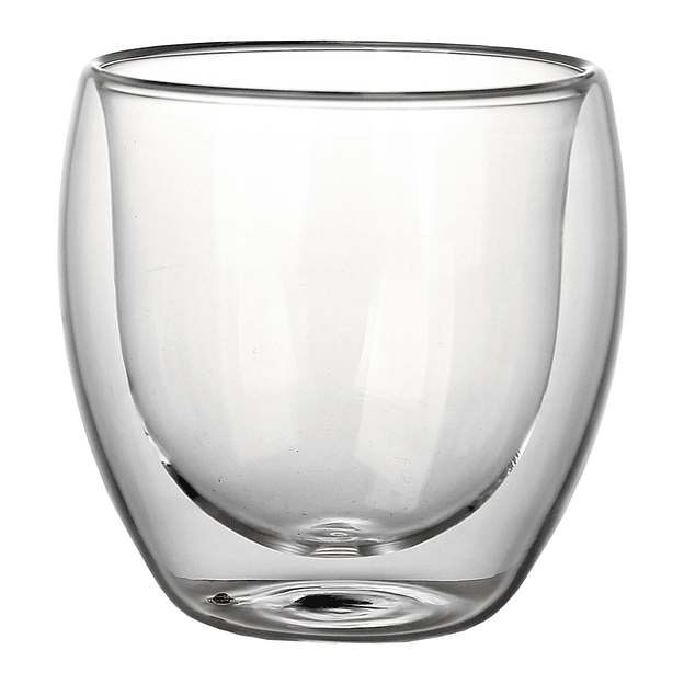 Set de 2 vasos de vidrio doble pared 200 ml 2