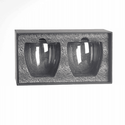 Set de 2 vasos de vidrio doble pared 200 ml 3