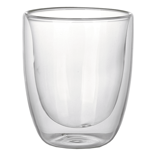 Set de 2 vasos de vidrio doble pared  2