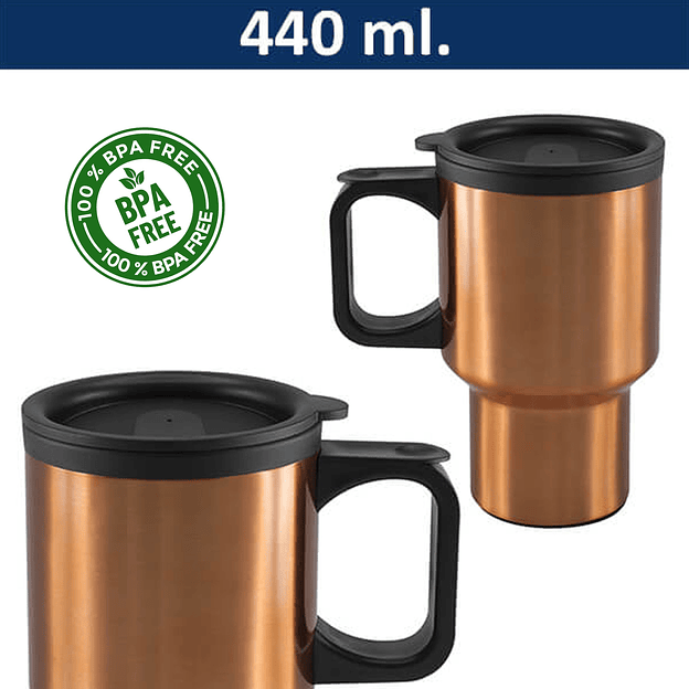 Mug Térmico Encobrizado 440 ml 1