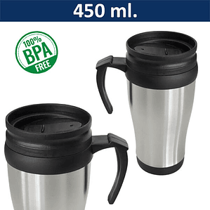 Mug Térmico Acero Inoxidable 450 ml