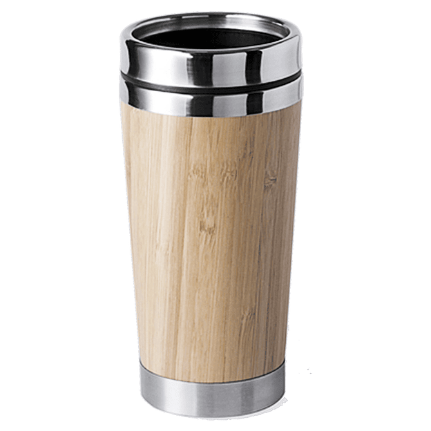 Mug Térmico Bamboo Acero Inoxidable 420 ml 2