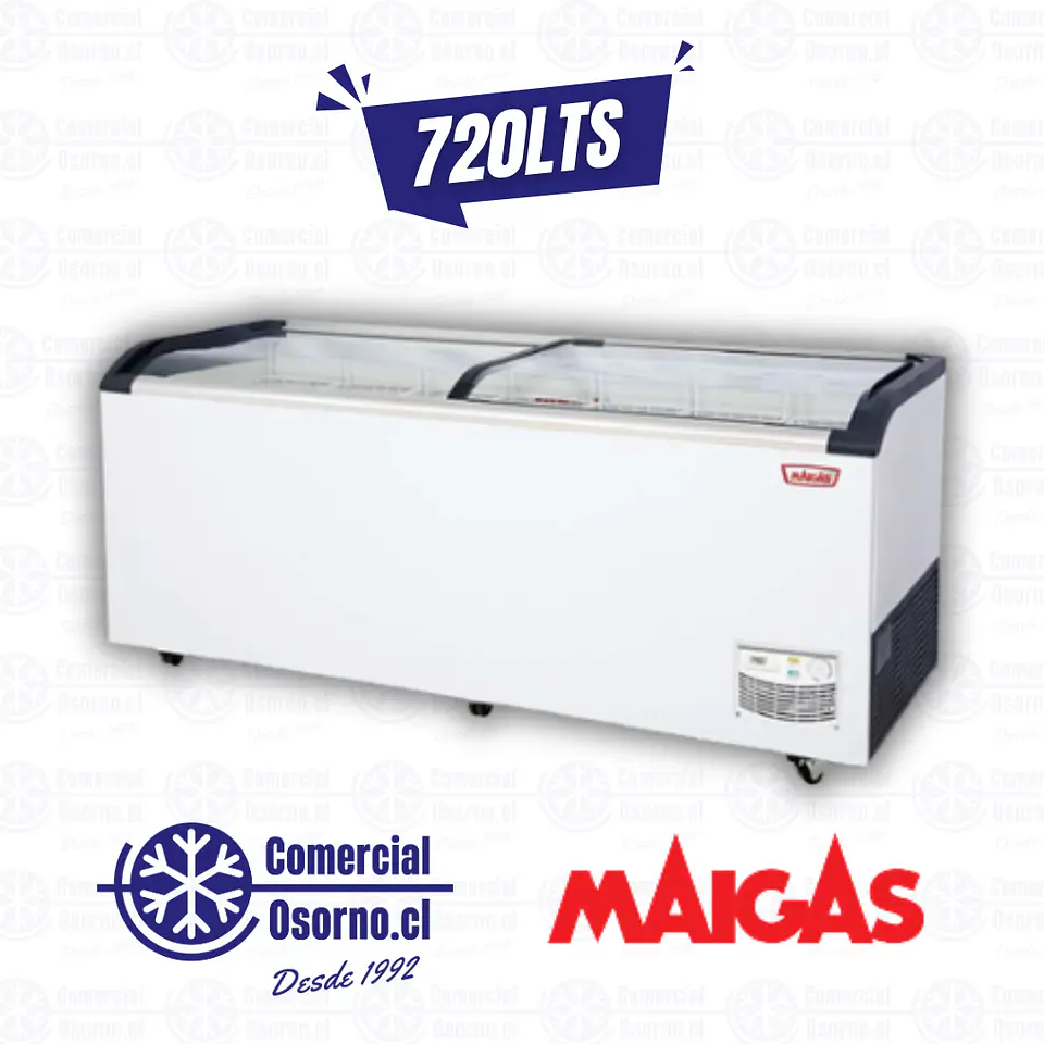 CONGELADOR 720LTS TAPA VIDRIO MAIGAS 1