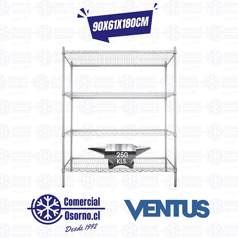 ESTANTERÍA EPOX. 91X61X180CM VENTUS