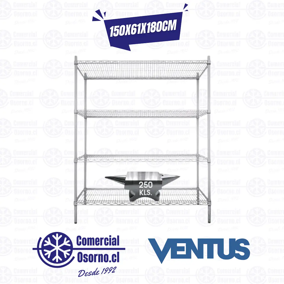 ESTANTERÍA EPOX. 152X61X180CM VENTUS 1