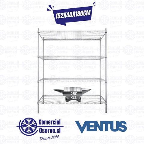 ESTANTERÍA EPOX. 152X45X180CM VENTUS