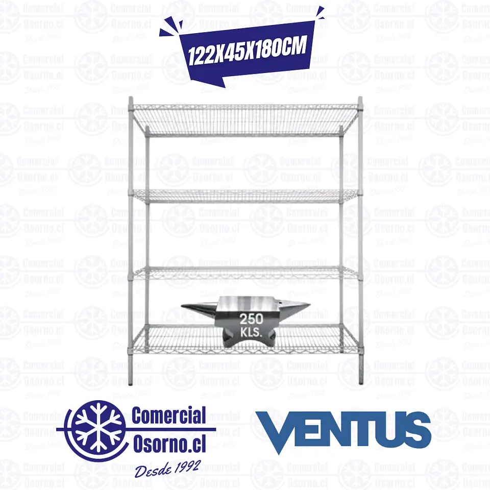 ESTANTERÍA EPOX. 122X45X180CM VENTUS 1