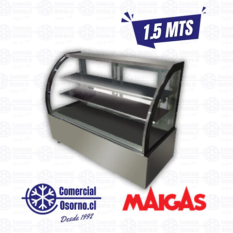 VITRINA PASTELERA 1,5MT CURVA MAIGAS