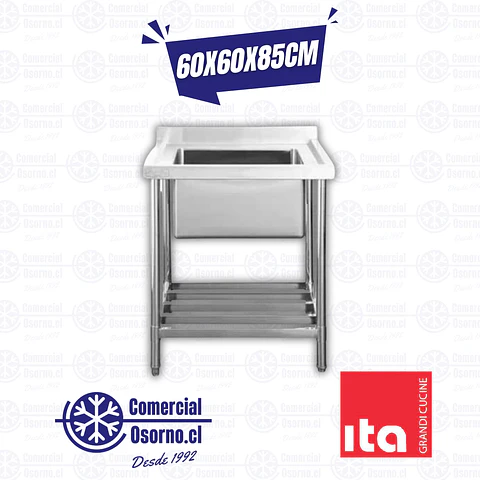 LAVAFONDO 1 TAZA SIN SECADOR 60X60X85CM ITA