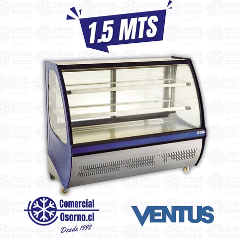 VITRINA REFRIG. 1,45M CURVA VENTUS (AIRE FORZADO)