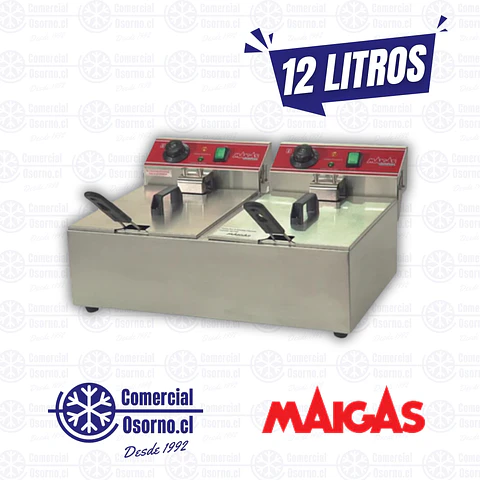 FREIDORA ELÉCTRICA ITA 2 DEP. 12LTS