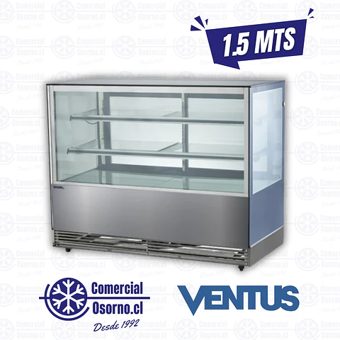 VITRINA PASTELERA 1,5MT RECTA VENTUS