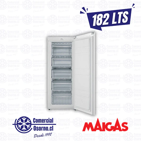 CONGELADOR VERTICAL 6 GAVETAS 182LTS MAIGAS